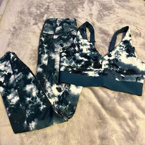 Fabletics tie dye style workout set
